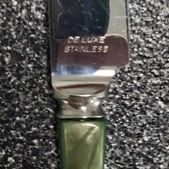 1923 Bird Of Paradise Set Of 6 Knives Jewel Handle Rare In Original Box - Picture 5 of 7